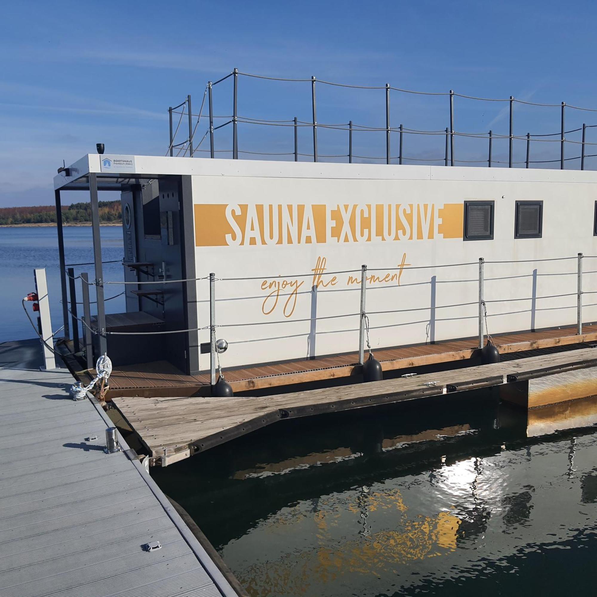 Schwimmendes Ferienhaus Sky Elsterheide Eksteriør bilde